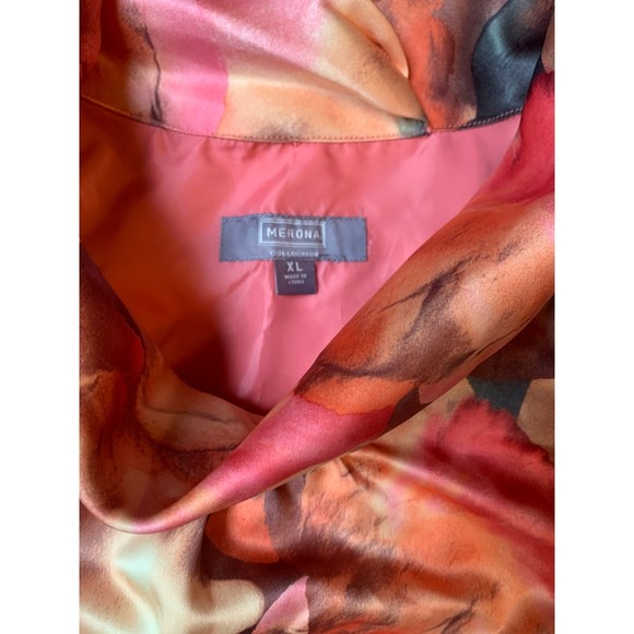 Merona Turtleneck Floral Sleeveless Blouse XL - Picture 3 of 3